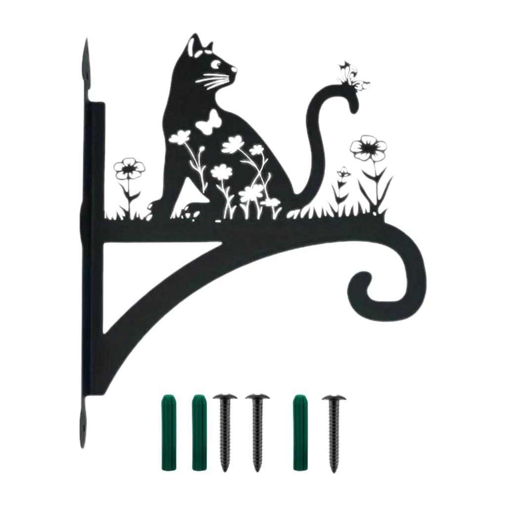 Iron Bracket for Hanging Plant Basket with Screws Animal Design for Deck And