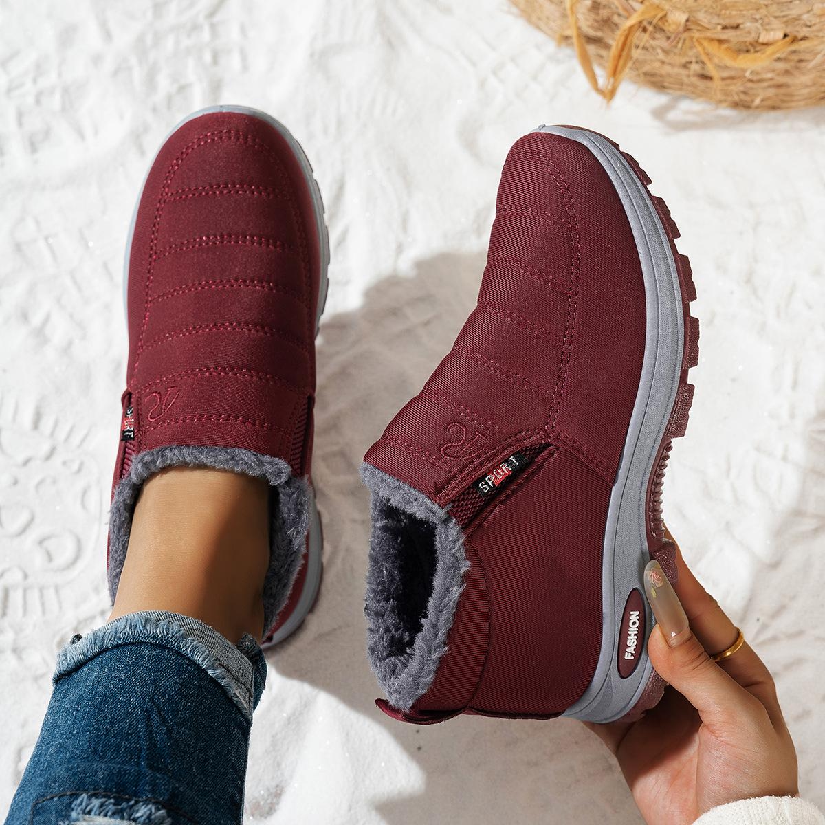 

Теплые флисовые зимние ботинки мужские женские повседневные хлопковые ботинки 43 красный