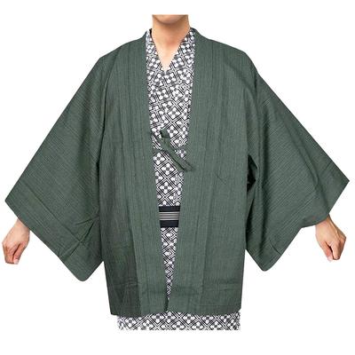 KYOETSU Men's Ryokan Haori Jacket (Size M, Green)