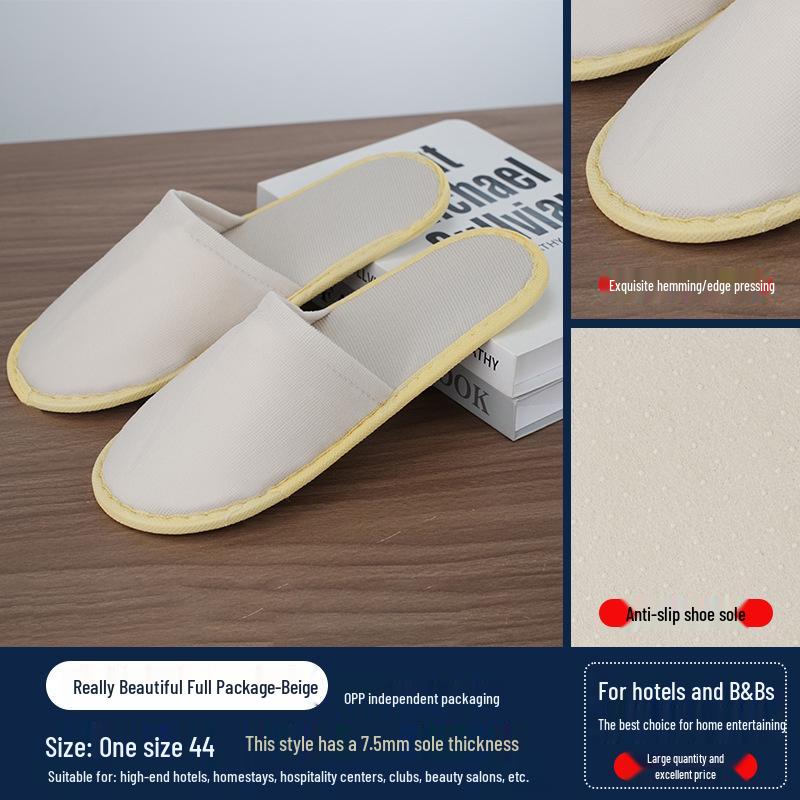 Washable Anti-Slip Winter Fleece Slippers for Guests