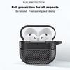Carbon Fiber Armor Earphone Protective Case For Apple Airpods 4 3 1&2 Pro 2 2nd Gen Anti-Lost Hook Cover for Airpods Pro 3 2025