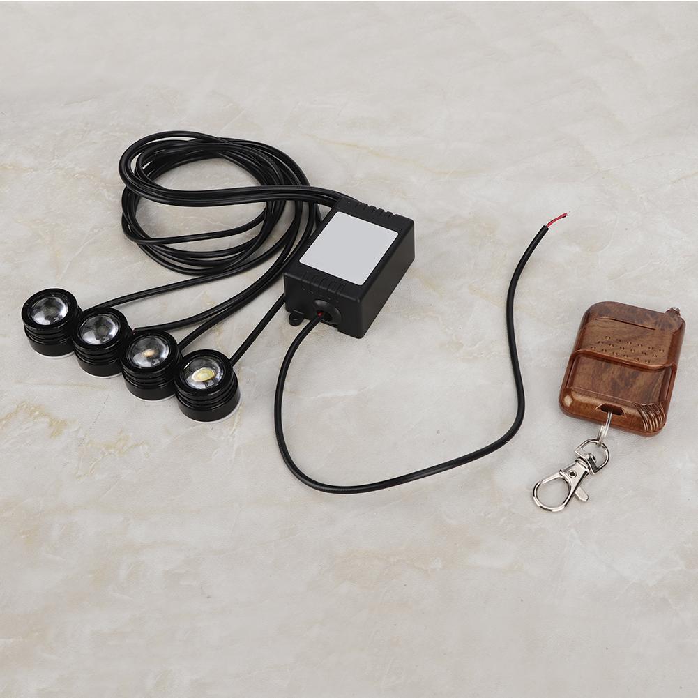12V 6W 4in1 LED Eagle Eye Emergency Strobe Lamp Wireless DRL Remote Control Daytime Running Light