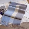 111 Australian wool pure scarf men and women winter high sense new British style couple scarf birthday gift