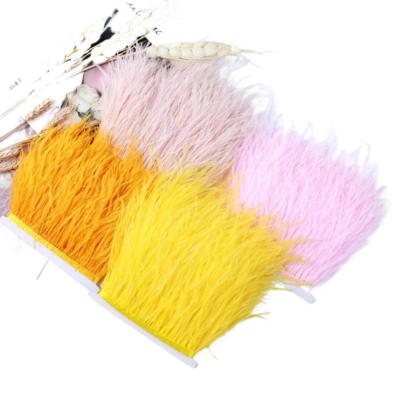 Feather5m Ostrich Hair Fringe Feather Trims Stage Costume Accessories Manufacturers