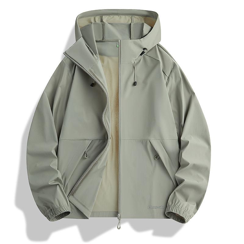 UPF80 + Ice Silk Sunscreen Clothing Men's and Women's Summer New Light and Thin Jacket Outdoor Fishing Hooded Sunscreen Clothing