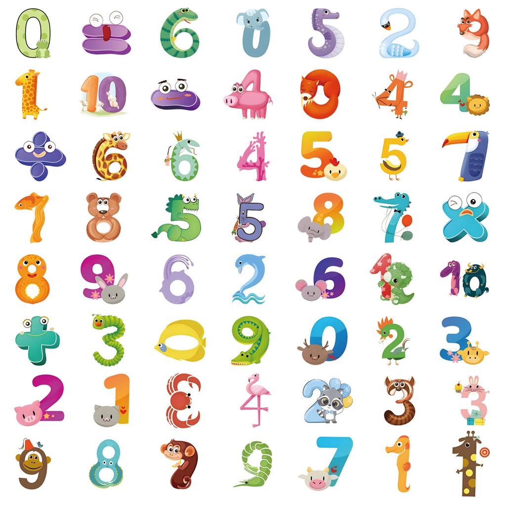 55 New Animal Digital Cartoon Graffiti Stickers Decorative Skateboard Mobile Phone Waterproof Stickers