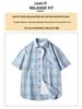 Trendy Men's Hong Kong Style Plaid Shirt - Casual Summer Short Sleeve