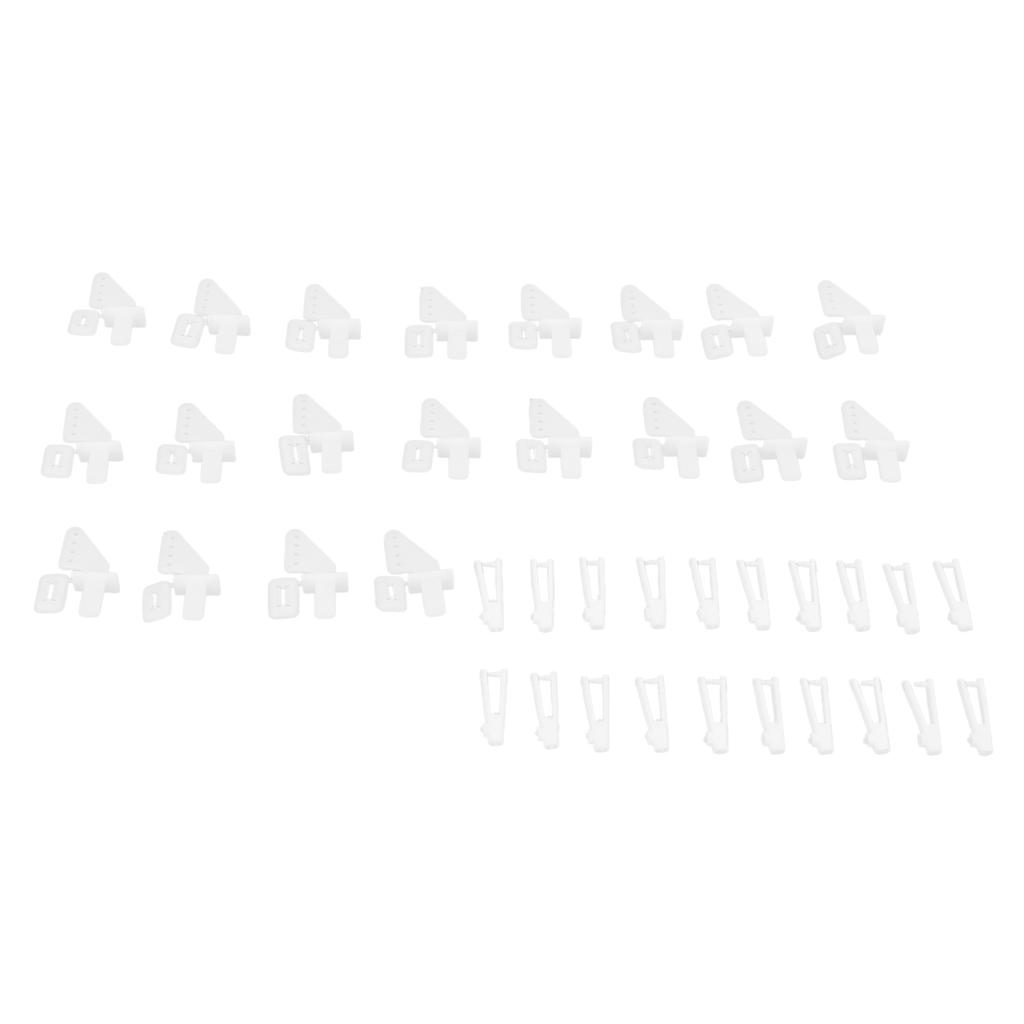 20 Sets 4 Hole Control Horns Clevis Kit KT Rudder Angle for RC Airplane Foam Fixed Wing Aircraft