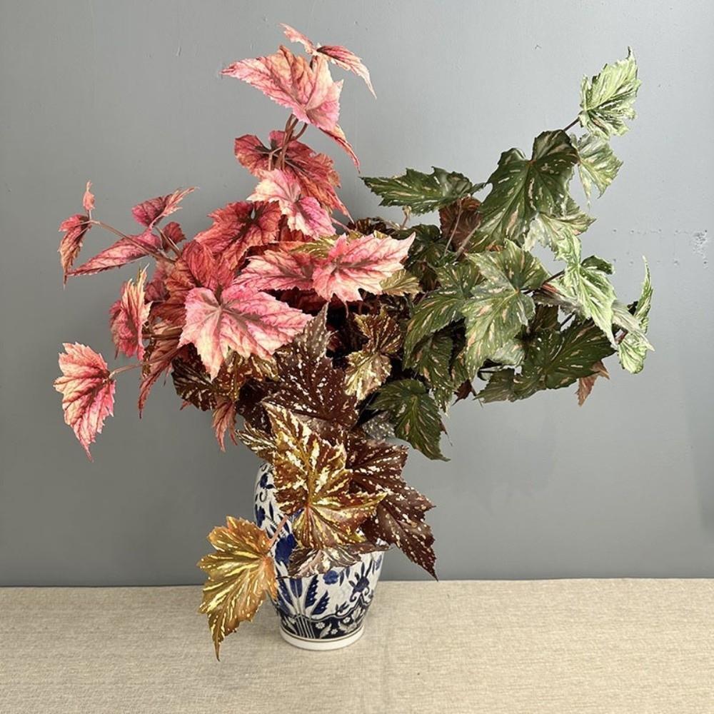 Long Branch Artificial Green Plants Plastic Realistic Simulation Greenery Handmade Artificial Leaf Branch Wedding Decor