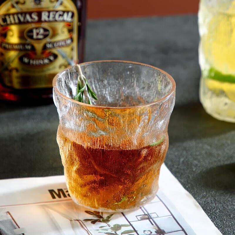 WEIMINGNUO Glacier Tree Grain Glass Cups (2-Pack)