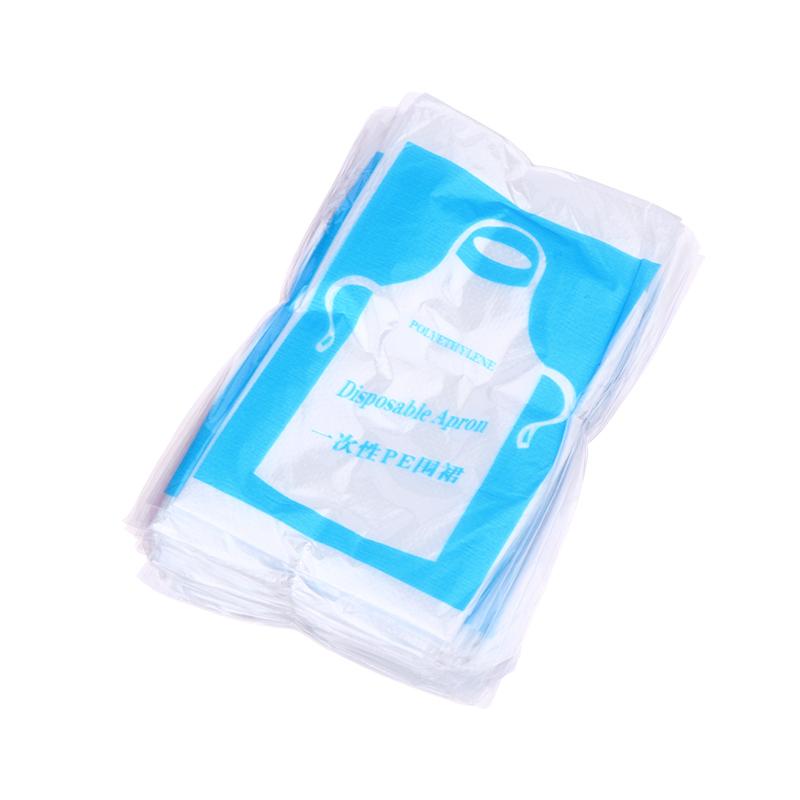 25Pcs Disposable Aprons Clear Plastic Art Apron Waterproof For Adults Kids Painting Party Cooking Housework Picnic Diy Craft