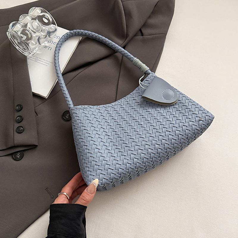 PU Leather Woven Underarm Bag Women's Fashion and Leisure Hand-held Bag Large-capacity Shoulder Bags Handbags and Purses KTY