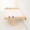 Wall-Mounted Wooden Cat Hammock and Climbing Frame