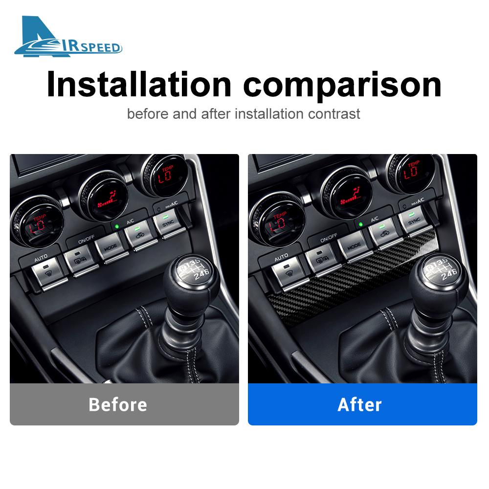 Real Hard Carbon Fiber Stickers For Subaru BRZ Toyota GR86 2025 2025 2025 2025 Air Conditioner Button Interior LHD RHD Cover