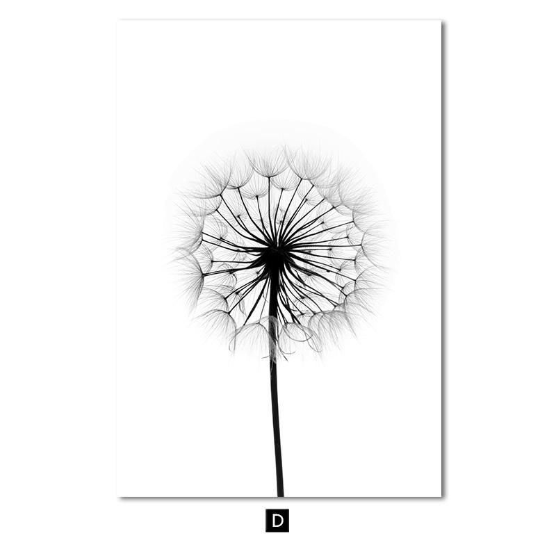 Affiche de fleurs de pivoine, citations d'amour, toile d'art imprimée de pissenlit, peinture moderne, images murales pour décor de salon