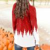 Women's Fashion Casual Christmas Print Mid Length Slim Fit Cardigan Coat