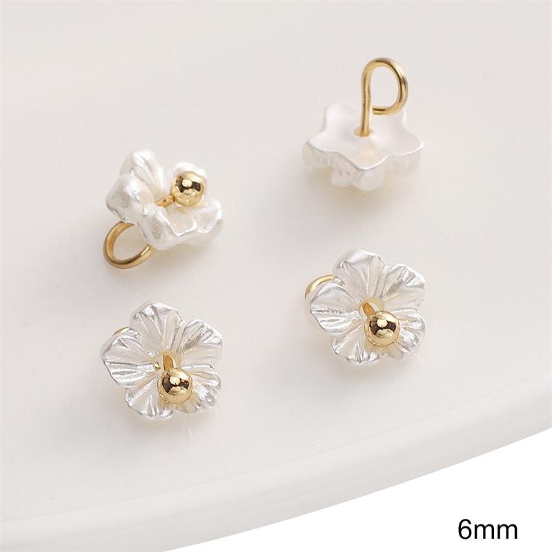 5Pcs Resin Mini Flower Pendant Charms for Necklace Bracelet DIY Jewelry Craft Making