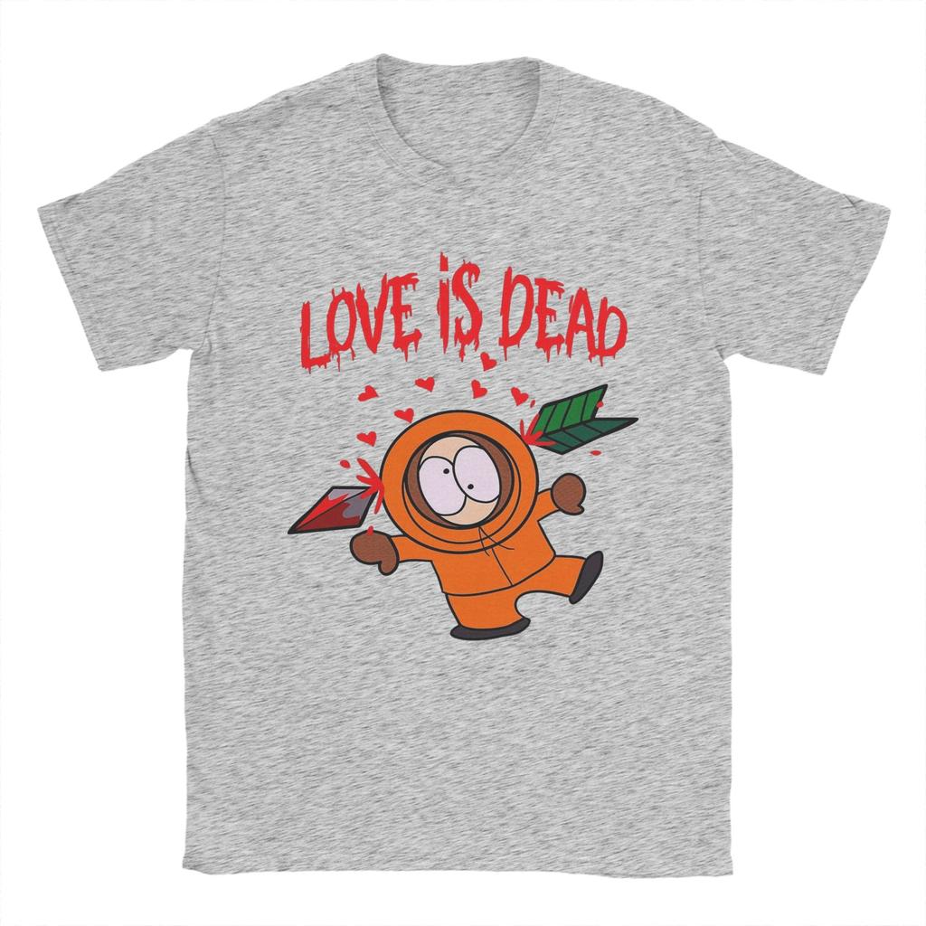 Hipster Love Is Dead Kenny SouthParks TShirts for Unisex Crewneck Cotton T Shirts Short Sleeve Tees Printed Tops