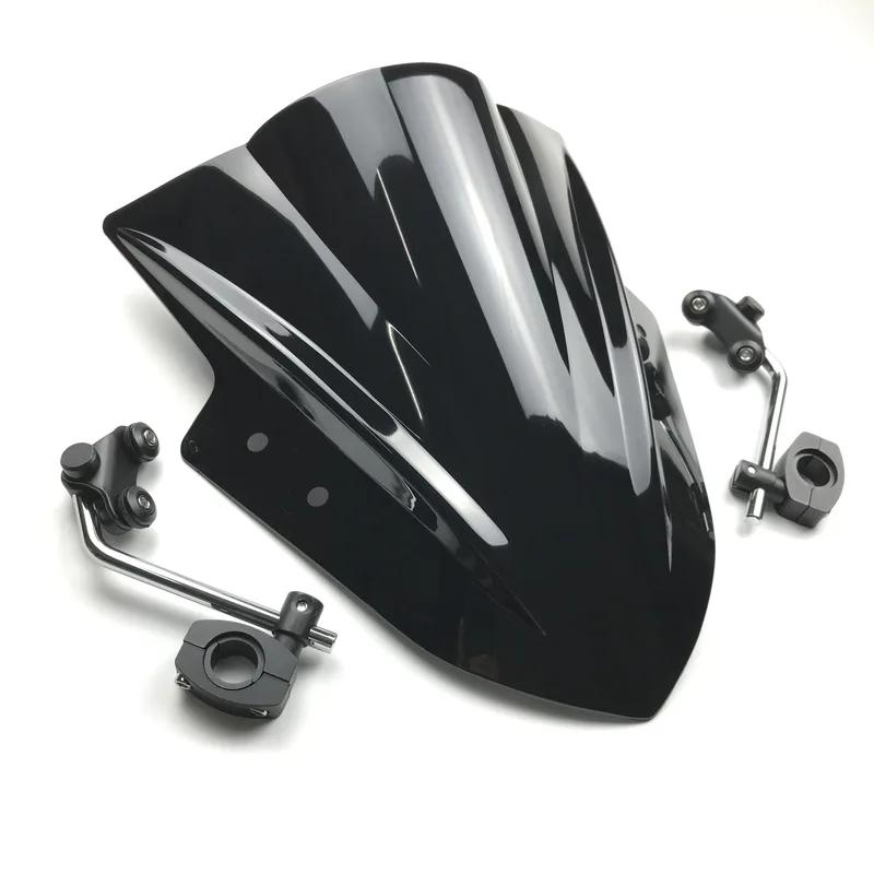 For Yamaha MT125 FZ1 FZ6 FZ8 MT-01 MT03 MT07 MT09 Motorcycle WindScreens Adjustable Bracket For Kawasaki ER6N ER4N