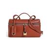 New lunch box bag, cowhide leather women's bag, messenger bag, shoulder bag, underarm bag.