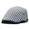 British retro style plaid beret women's autumn and winter casual hat men's forward hat cotton cap women
