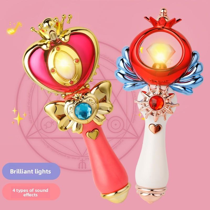 Glittering Fairy Magic Wand With Sound And Led Light For Childrens Party