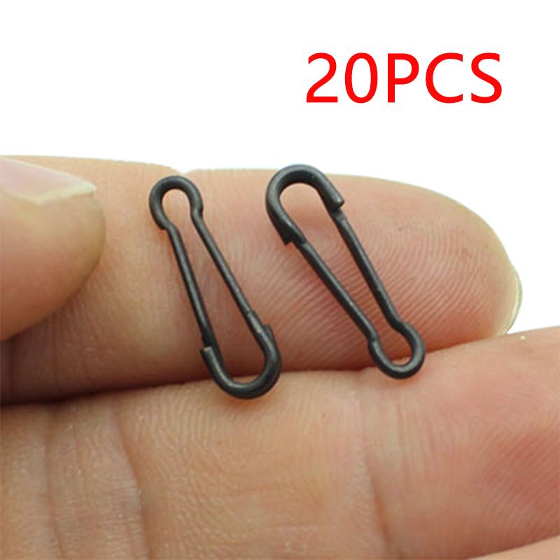 

20 шт., зажим для быстрых звеньев, зажимы для быстрой замены, соединительный вертлюг, терминал для ловли карпа, аксессуары для снастей, вертлюги Kwik Link