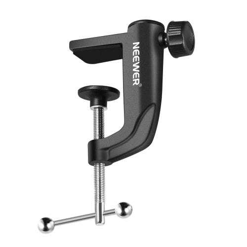 Neewer Metal Table Mount Clamp for Microphone Suspension Boom Scissor Arm Stand Holder with Adjustable Positioning Screw, Clips to Desks up to 1.9 inc