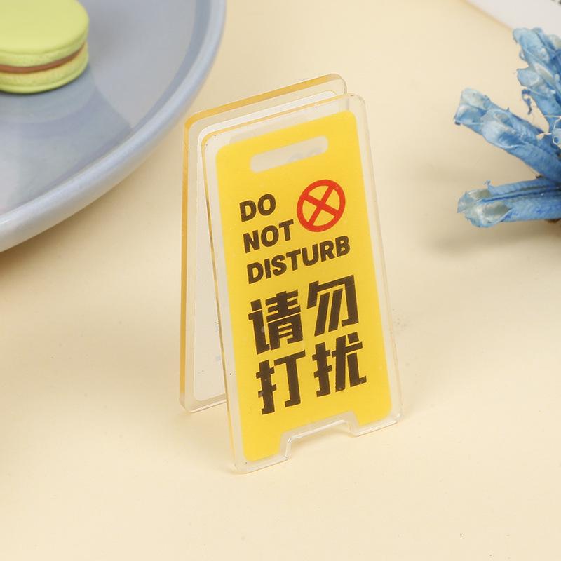 

Acrylic Cartoon Warning Sign & Message Holder Clips Set 3.2*6cm