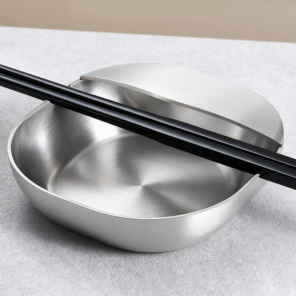 Stainless Steel Spoon Rest for Stove Top Kitchen Countertop Self Standing Ladle Holder Cooking Utensil Rest for Spoon Spatula
