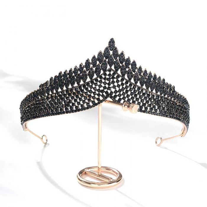 Korean Fashion Style Luxury Retro Rhinestone Royal Princess Tiara Crown Headband Bride Noiva Wedding Party Hair Accessories