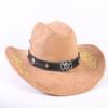 Beliebter europäischer und amerikanischer klassischer Wildleder Western Cowboyhut für Herren und Damen, großer Schirm, bestickt, Outdoor-Sonnenhut