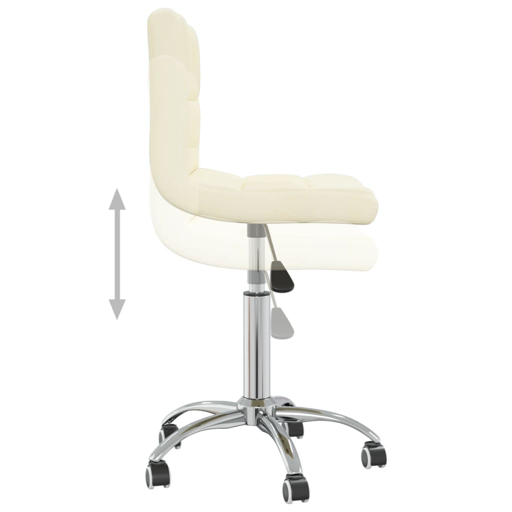 Dining Chair Swivel Cream Fabric