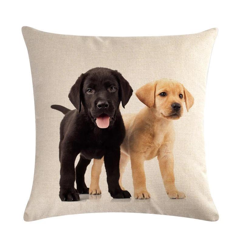 Mops Haustier Hund Muster Baumwolle Leinen Überwurf Kissen Kissenbezug Auto Haus Sofa Bett Dekorative Kissenhülle Funda Cojin