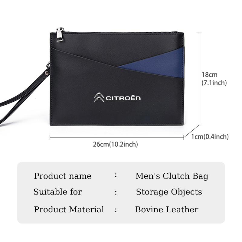 Car Clutch Bag Leather Men Phone Money Credit Card Organizer For Citroen Grand Berlingo Jumper Celysee Xsara Picasso Aircross