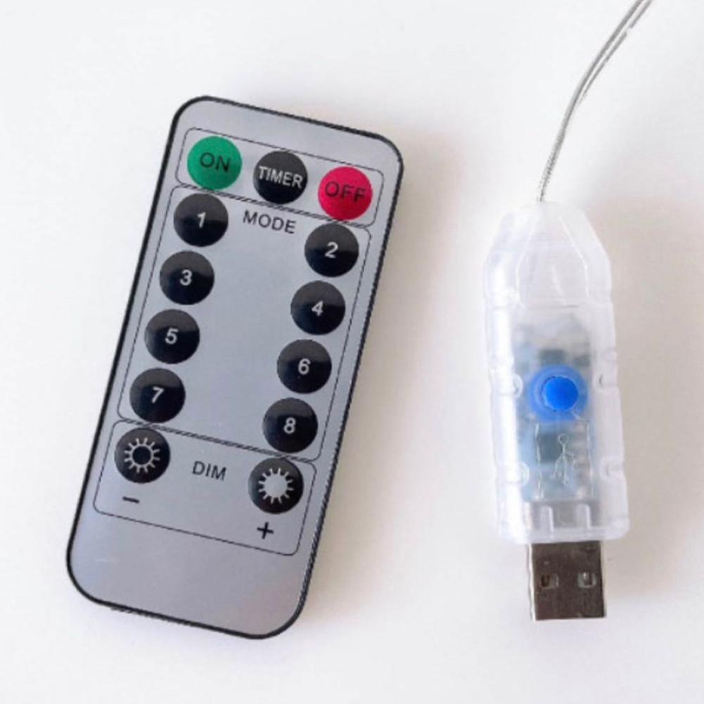 Christmas Window Lights USB Powered LED Curtain Fairy String Light Remote Control LED Hanging Ring Lights Home Garden Decoration