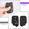 QBUC 2Pcs for Lexus GX460 RX350 Key Fob Cover, for Lexus IS250 IS350 GS450h ES350 CT200h LS460 LS600h LX570 RX450h Silicone Car Key Case Protector