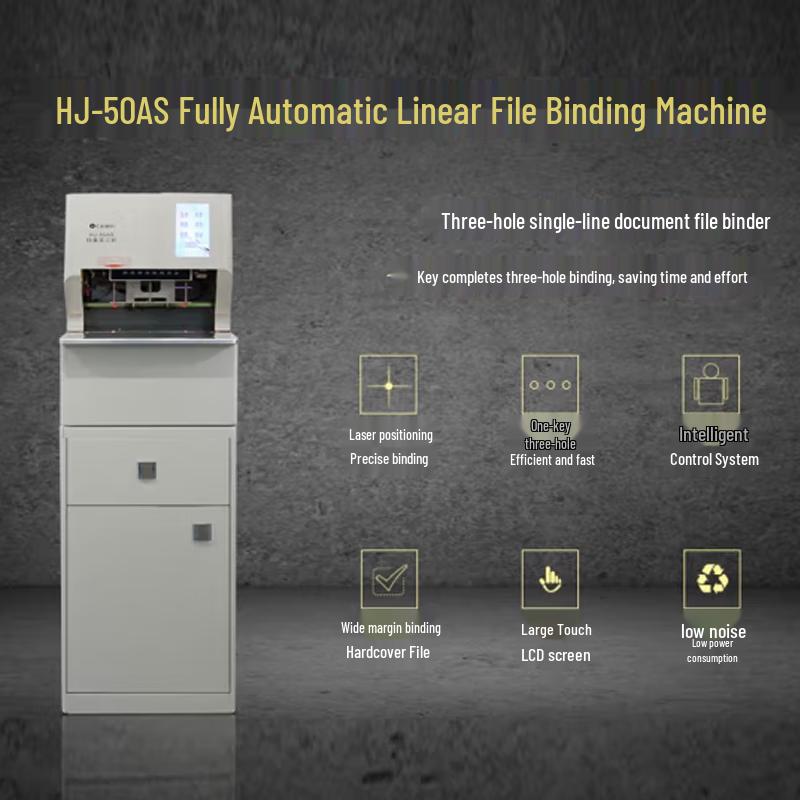 Huijin Mechatronics HJ-50AS Automatic Financial Document Binding Machine CN plug (adapter included)