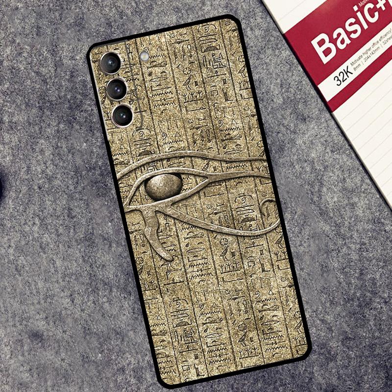 Sacred Eye of Horus Egypt Fresco Cover For Samsung Galaxy S24 Ultra S23 S22 S20 S21 FE S8 S9 S10 Plus Note 10 20 Ultra Case