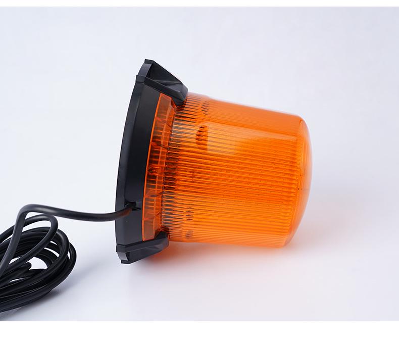 LED Warning Strobe Light: Round, Magnetic Mount, Car Charger, Ideal for Forklifts & School Bus Traffic Safety