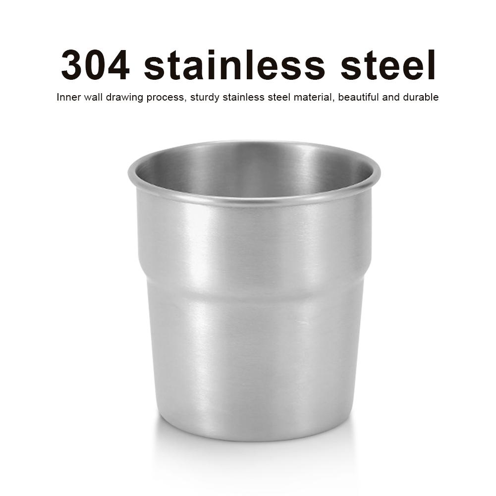 3Pcs 300ml Tea Coffee Milk Mug with Storage Bag Camping Beer Cup Stainless Steel Portable Water Cup for Outdoor Barbecue