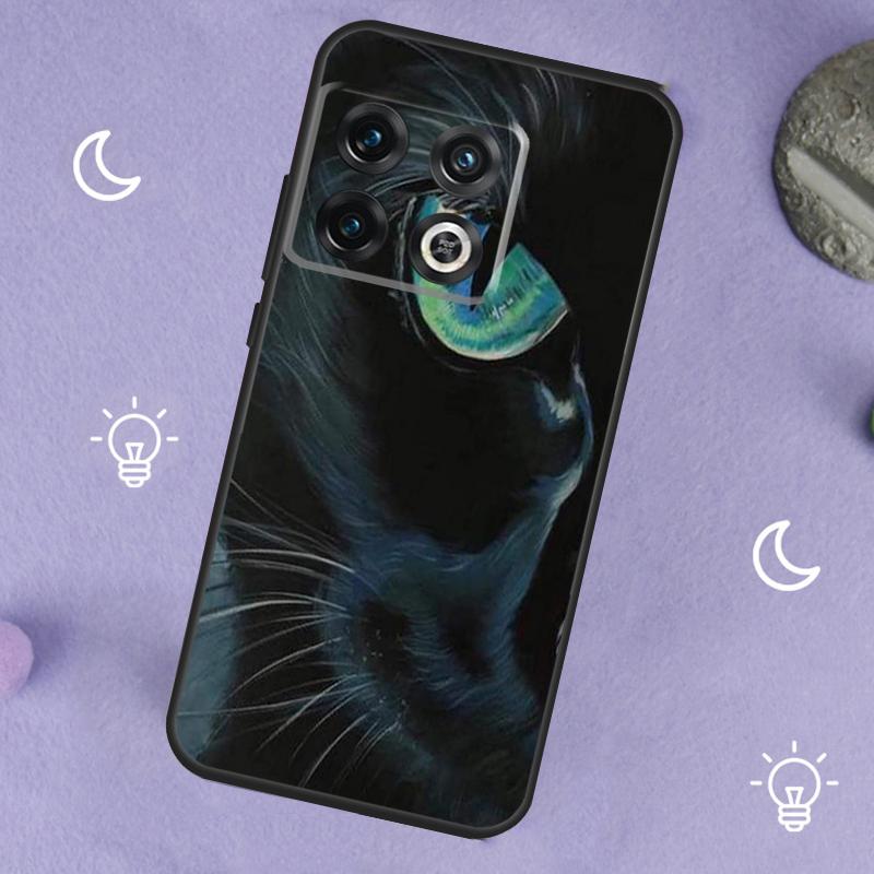 Cat Staring Eye Case For OnePlus 13R 12R 10R 13T 15 13 12 11 8T 10T Nord CE 4 3 2 Lite N20 N30 Nord 5 Cover