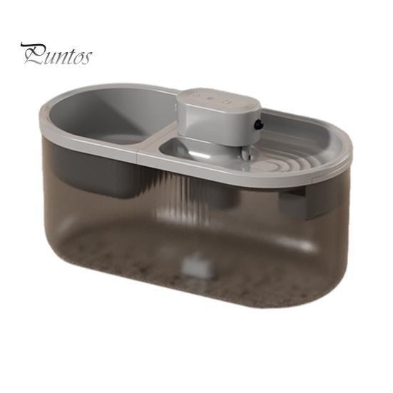 

4.5L Автоматический фонтанчик для воды и кормушка для кошек 2-в-1 Дозатор корма для кошек в помещении Автоматическая кормушка и поилка для собак и кошек серый