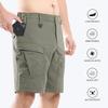Men's Summer Quick Drying Multi Pocket Pure Cotton Breathable Elastic Tactical Shorts Five Quarter Sports Work Pants
