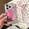 Fashion Cute Flower Painting Case For iPhone 17 Pro Max 16 14 15 Pro Phone Cover with Chain For Apple 16 Pro Max Protective Case