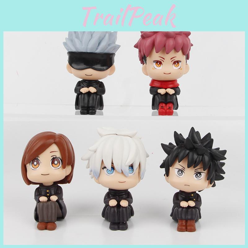 Adorable Jujutsu Kaisen Sitting Plush Doll Five Satoru Gojo Toy Figure Collectible