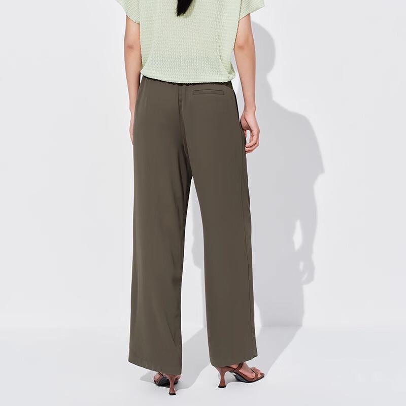 Sweet Basil Women's Draped Casual Long Pants
