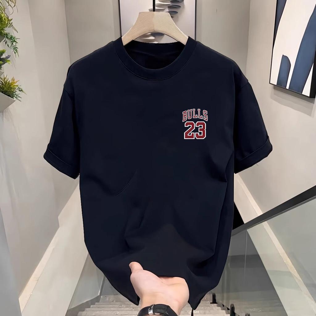 Heavy Short-Sleeved 100% Pure Cotton T-Shirt Men'S Loose And Versatile Casual Half-Sleeved Couple'S Clothes T-Shirt