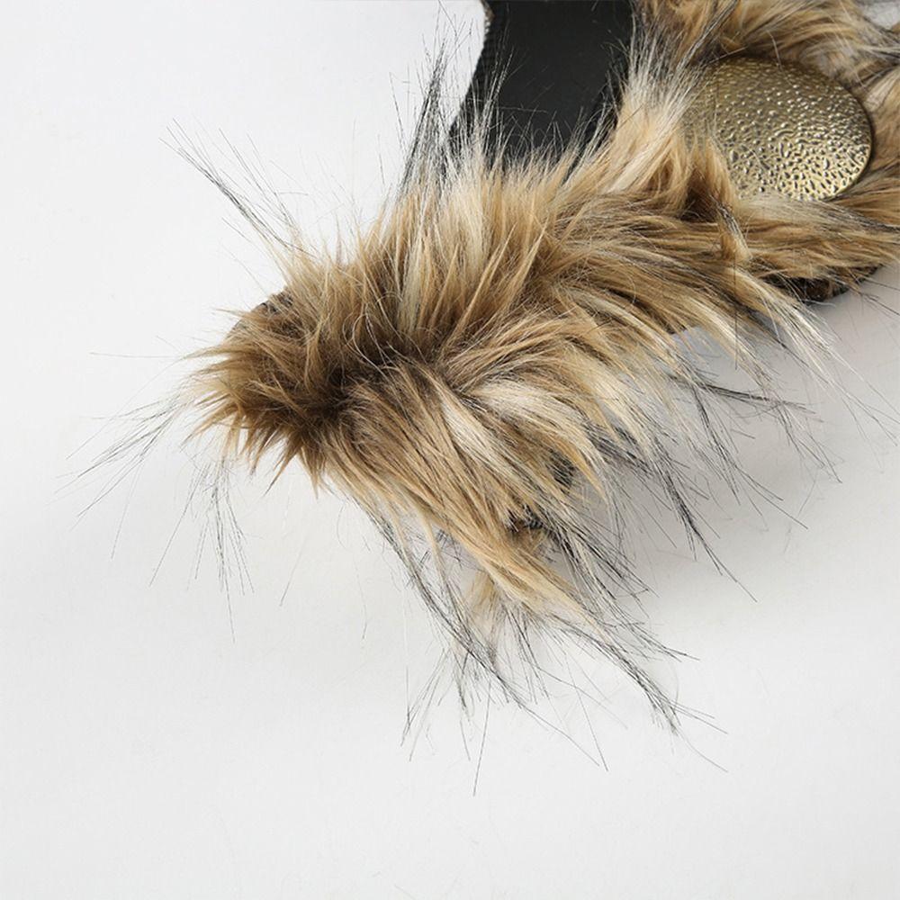 Fluffy Plush Waist Chain PU Leather Hiphop Jeans Belt New Waistband  Jeans Pants Decor