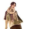 Autumn and winter magnolia floral imitation cashmere scarf thickened shawl fresh and sweet versatile cold-proof warm scarf